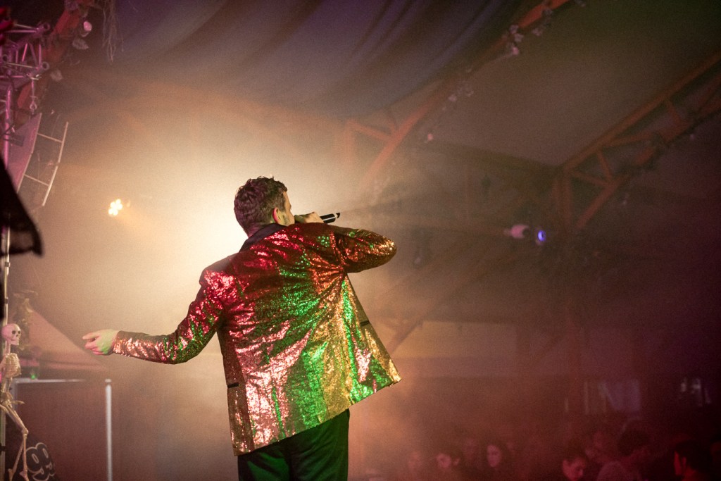Robin Clyfan hosting a festival crowd